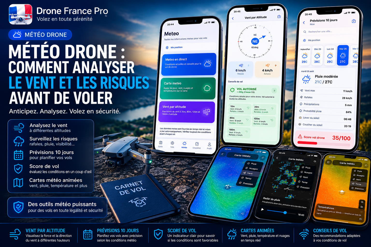 Météo et pilotage de drone : Pourquoi la météo classique ne suffit plus et comment analyser le vent par altitude